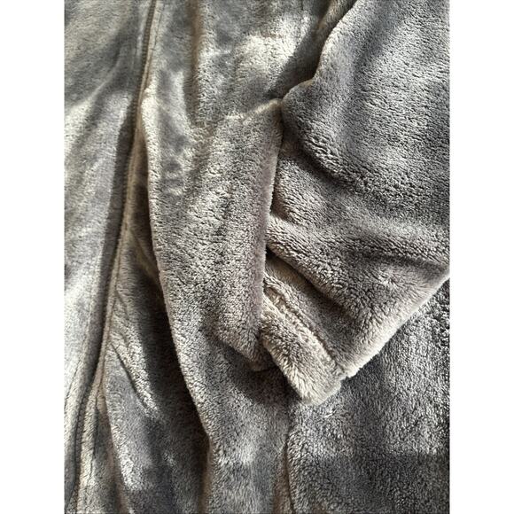 Heatkeeper Gray Full Zip Fleece Jacket Cute Embroidered Fallcore Cabincore Comfy - Picture 4 of 8